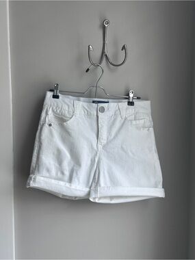 Democracy Ab Solution - White Women's Rolled-Hem Denim Shorts